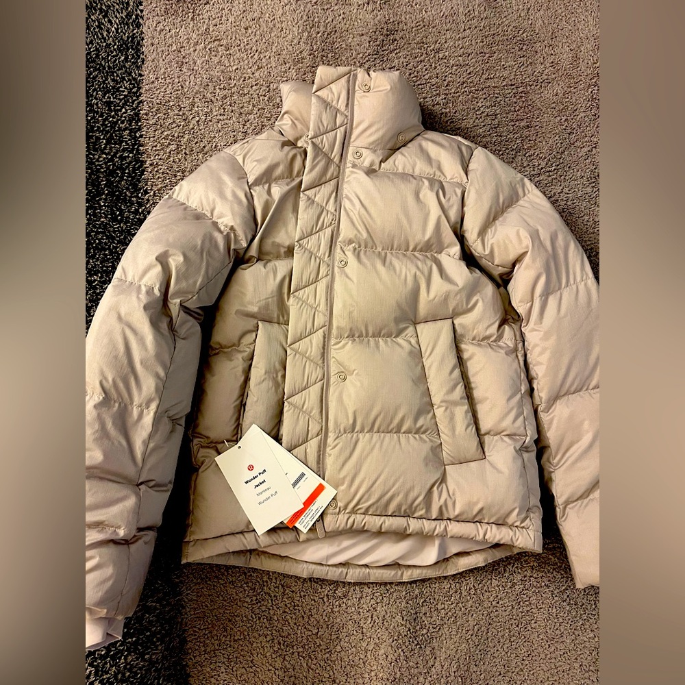 Lululemon NWT Wunder Puff Jacket Heathered Natural Ivory